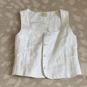 DISSH White Linen Vest